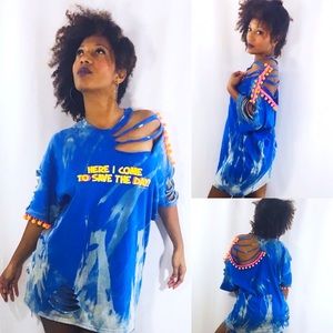 Bleached out one of a kind Save the day tee